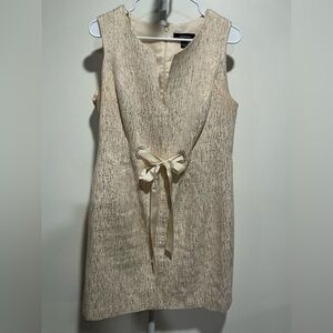 R&M Richards Elegant Beige Mini Dress